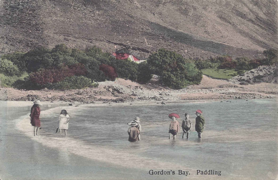 Gordon's Bay, Paddling, postal cancellation 1909