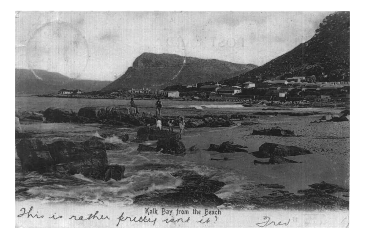 Kalk bay from the beach