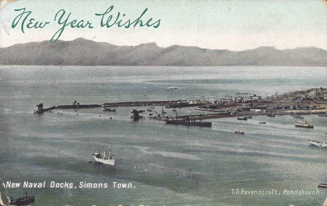 New Naval Docks, Simonstown, postal cancellation 1907