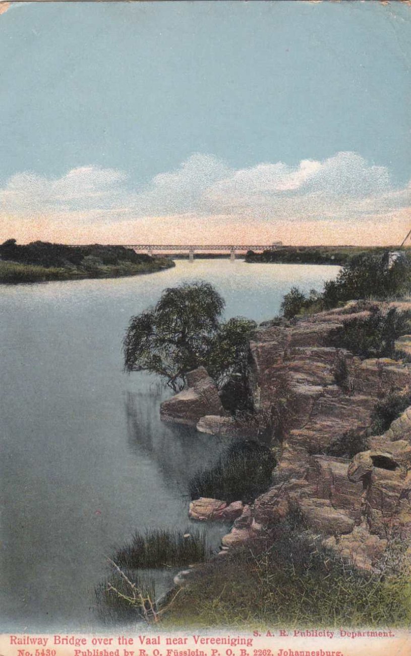 VEREENIGING - railway bridge over Vaal river, 1900-1911