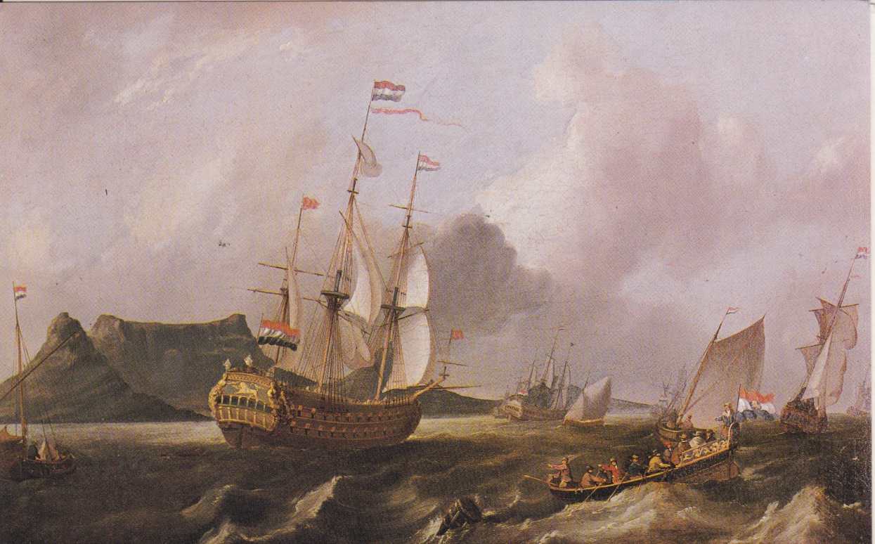Dutch Naval Squadron in Table Bay, Greetings card