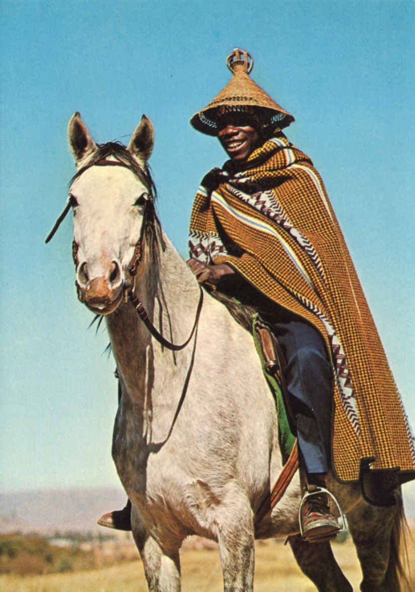 Mosotho Horseman on Basotho Pony Lesotho