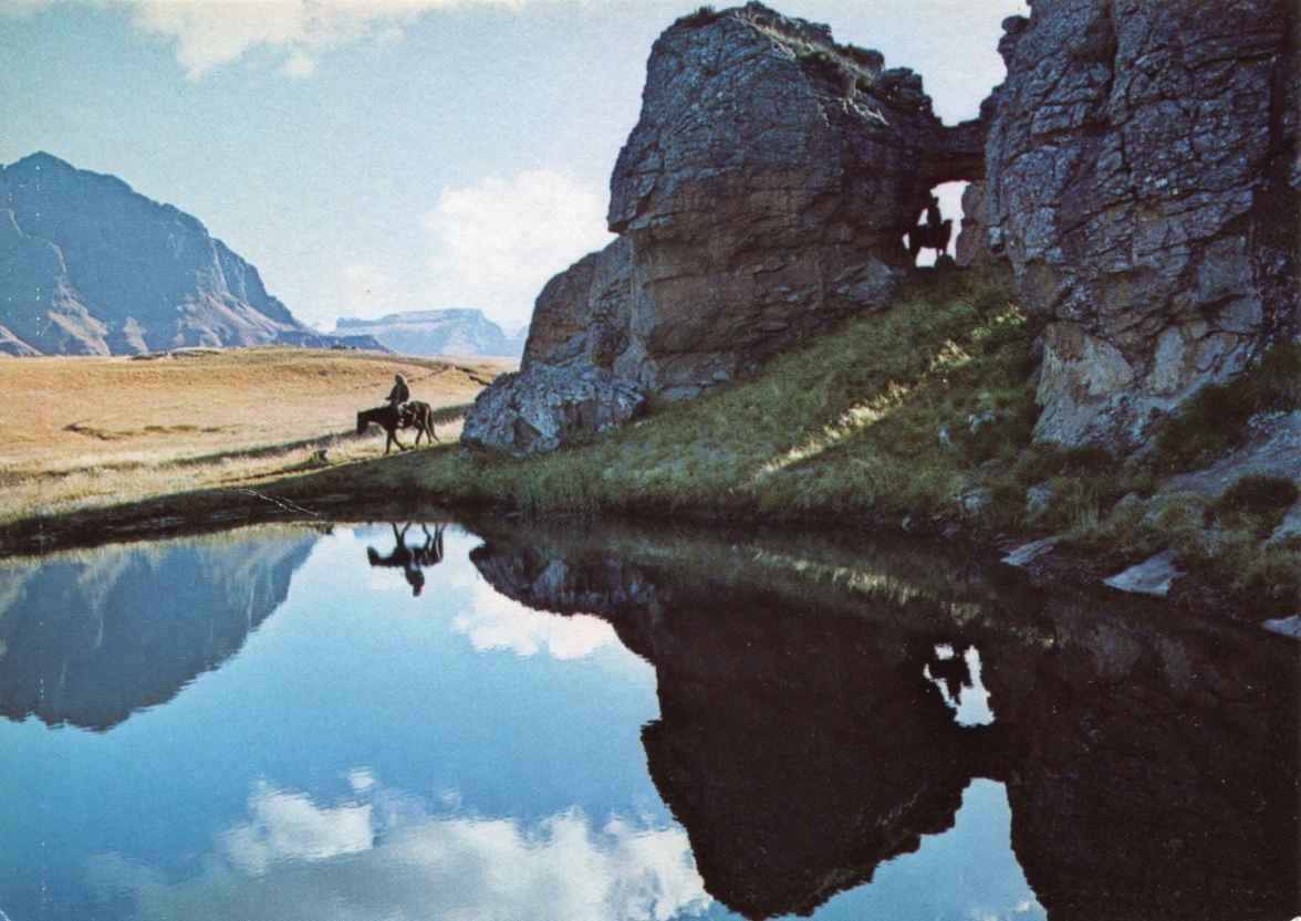 Riders at Sehlabathebe National Park Lesotho