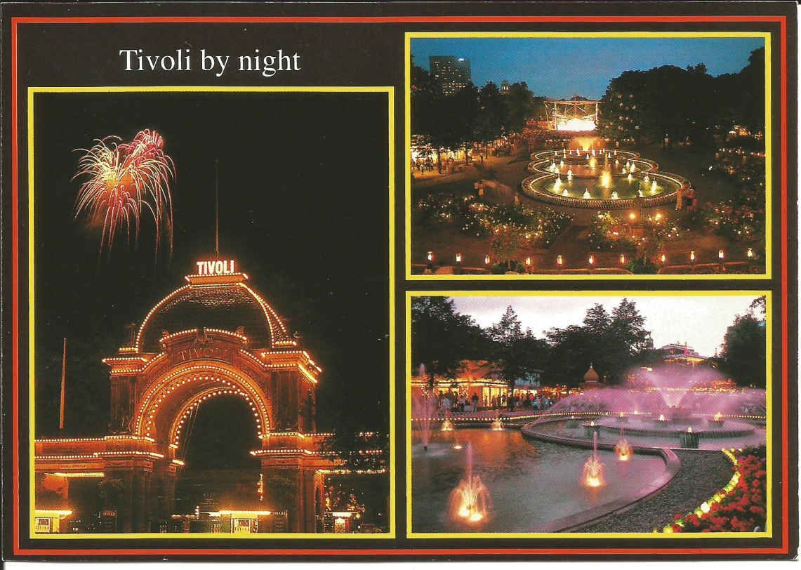 Copenhagen, Tivoli by night (Amusement Park)