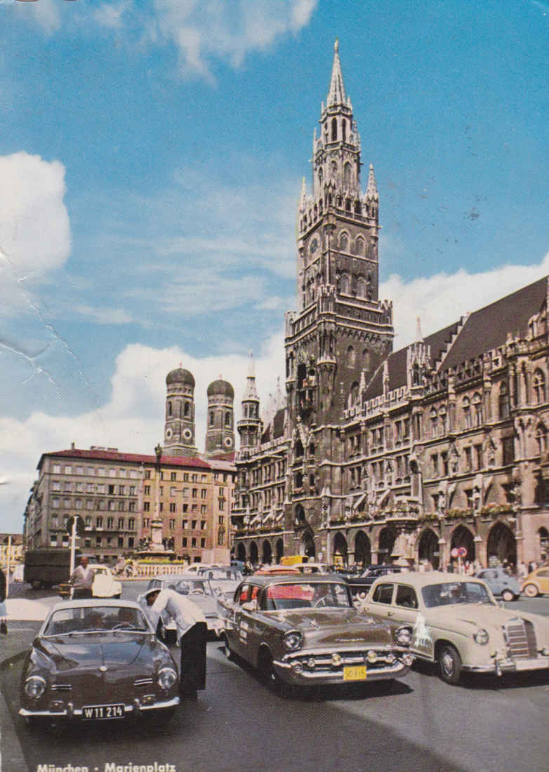 Town Hall with Cathedral, München, Germany
